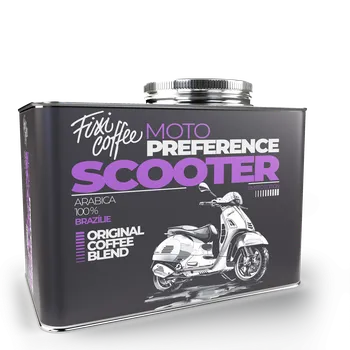 Káva Fixi Coffee Motokafe – Scooter – dárkové balení kávy jemně mletá / stylový plechový kanystr / 250 g