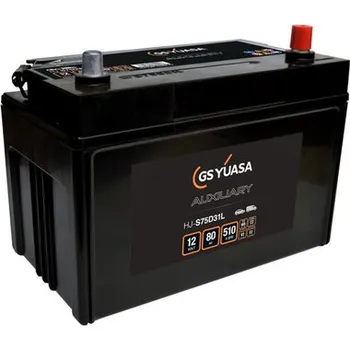 Autobaterie YUASA Autobaterie 12V 80Ah 510A HJ-S75D31L YUASA HJ-S75D31L