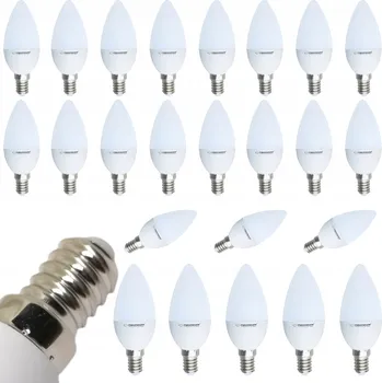 Žárovka 24x LED ŽÁROVKA C37 E14 6W 580LM 3000K TEPLÁ BÍLÁ 270° SVÍČKA