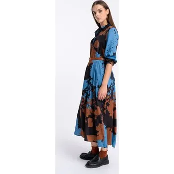 Dámské šaty CLICK Každodenní šaty 60-6165 Modrá Regular Fit 42