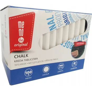BÍLÁ KŘÍDA NA TABULI Pro tradiční černé tabule, sada 100 Kusů