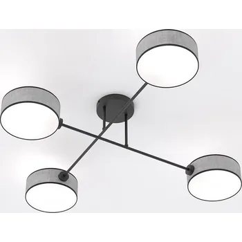 Emibig MAGA 4 GRAY Stropní svítidlo/stropní svítidlo Černá, šedá patice E14 10W MAX LED Šedá