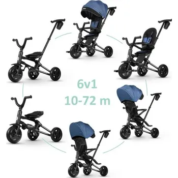 Dětské vozidlo QPLAY Skládací tříkolka NOVA Niello Blue, věk 10-72 měsíců