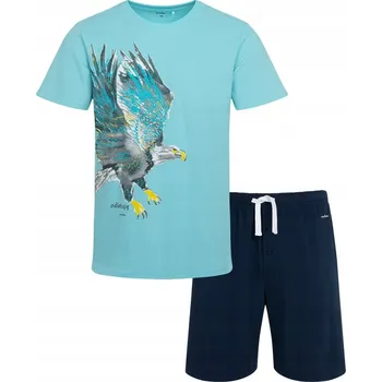 Pánské pyžamo Pánské pyžamo modré Krátký rukáv XL Orel ENDO