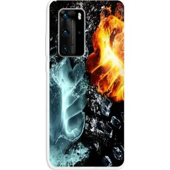 Pouzdro na mobilní telefon Gelový kryt mmCase na mobil Huawei P40 Pro - voda a oheň