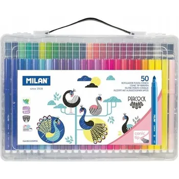 Fixy Peacock v kufříku, 50 barev MILAN