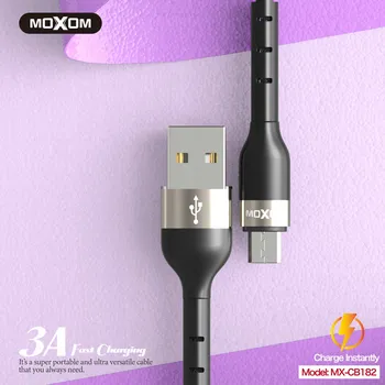 Datový kabel Kabel MOXOM USB - Apple Lightning 1,2 m černý