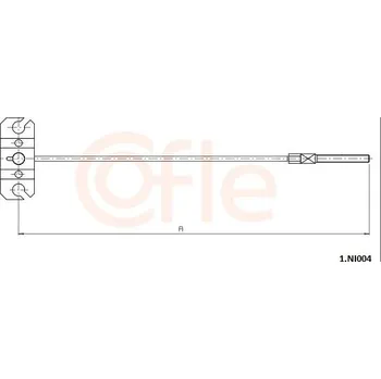 Auto-moto Tažné lanko, parkovací brzda COFLE 92.1.NI004