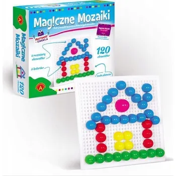 Obraz Společenská hra Magické Mozaiky 120 dílků - dětská knoflíková mozaika, logická skládačka Alexander