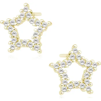 Náušnice Lafira pozlacené stříbrné náušnice Star Crystal Z1504EG (puzety)