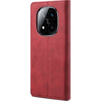 Pouzdro na mobilní telefon Flipové pouzdro Lenuo pro Xiaomi Redmi Note 14 Pro+ 5G červené