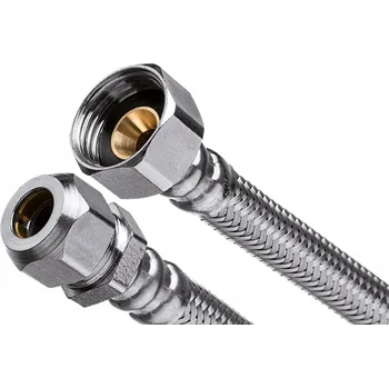 Zahradní hadice Hadice na vodu INVENA 1/2"x3/8" VN/VZ 40 cm se svorkou pro pevnou trubku 10 mm