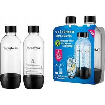Výrobník sody Sada lahví pro výrobník sody SodaStream Fuse černé 2x1L