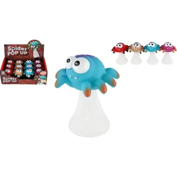 Teddies Hip Hop pavouk vyskakující plast 9cm 4 barvy (1 ks)