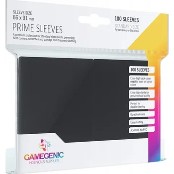 Příslušenství k deskovým hrám Obaly na karty Gamegenic Prime Black - 100 ks