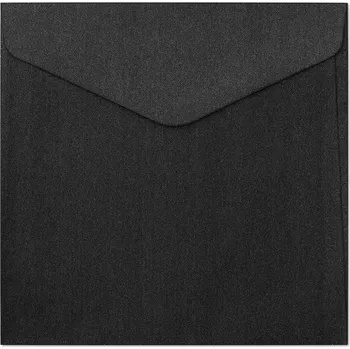 Obálka Barevná OBÁLKA Ozdobná Na Přání 160x160mm 150g Perleťová ČERNÁ 10 Kusů