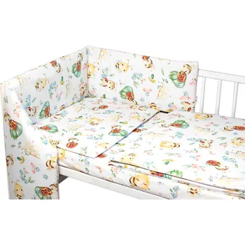 Povlečení Baby Nellys Mantinel s povlečením Premium, 3D sada, Včelky a Berušky - bílá, 120x90cm Velikost povlečení: 120x90, Rozměry polštáře: 40 x 60, Rozměry přikrývky: 120 x 90