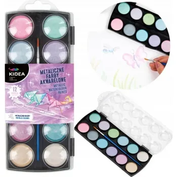 Vodová barva Akvarelové barvy Kidea 12 ks