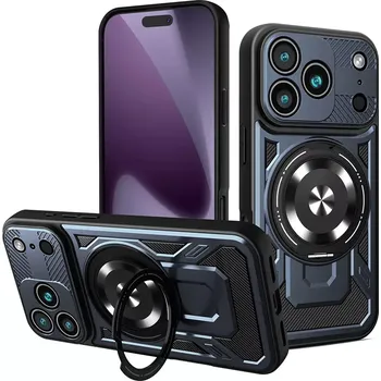 Pouzdro na mobilní telefon Kryt iPhone 17 Pro, RuggedCam, modrý