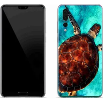 Pouzdro na mobilní telefon Gelový kryt mmCase na mobil Huawei P20 Pro - želva
