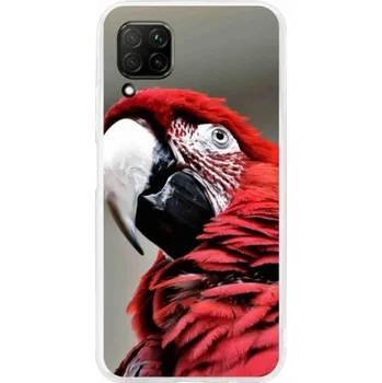 Pouzdro na mobilní telefon Gelový obal mmCase na mobil Huawei P40 Lite - papoušek ara červený