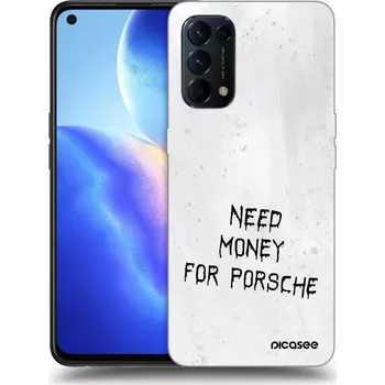 Pouzdro na mobilní telefon Picasee silikonový černý obal pro OPPO Reno 5 5G - White Fuel