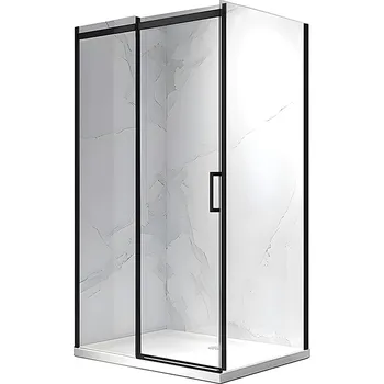 BPS-koupelny Obdélníkový sprchový kout SK-KZ22D 130x90 černý/transparent - bez vaničky