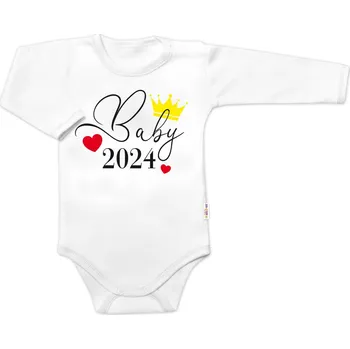 Kojenecký body Baby Nellys Body dlouhý rukáv Baby 2024, Baby Nellys, bílé Velikost: 62 (2-3m)