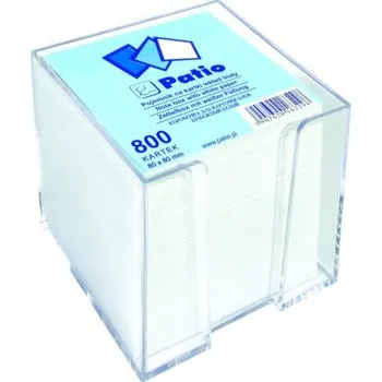 Blok Kostka nelepená bílá v plastovém zásobníku, 8x8, 800 listů