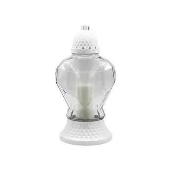 Smuteční dekorace Madona Hřb.Sklo 30cm vklad 110g 32h. Srdce