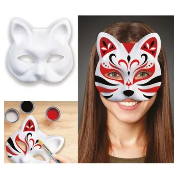 Karnevalová maska Maska na domalování kočka