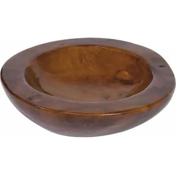 Dekorativní dřevěná miska z teakového dřeva Ø 40 cm do kuchyně / obývacího pokoje