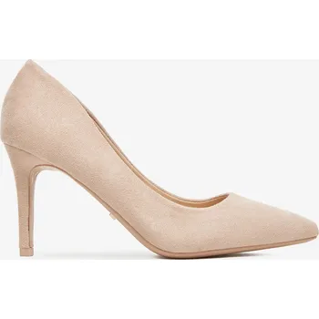 Dámské lodičky Deezee Dámské lodičky na jehlovém podpatku nízké béžové jehla 37