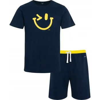 Pánské pyžamo Pánské pyžamo tmavě modré Krátký rukáv XL Buźka ENDO