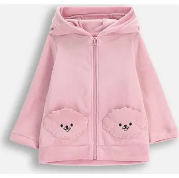 Dívčí mikina Dětská Mikina Rozepínací Dívčí Růžová Kojenecká 074 Coccodrillo ZC5
