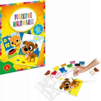 kreativní sada Pískové OBRÁZKY Kreativní Sada pro Děti - Pejsek, Koťátko OMALOVÁNKA