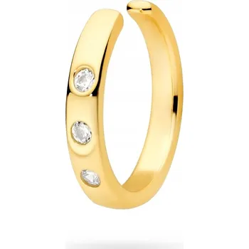 Náušnice STŘÍBRNÁ NÁUŠNICE NA UCHO 925 Kroužek a Zirkony