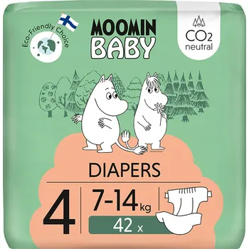 jednorázová plena Muumi Baby Eko Plenky Baby 4 Maxi 7–14 kg 42 kusů