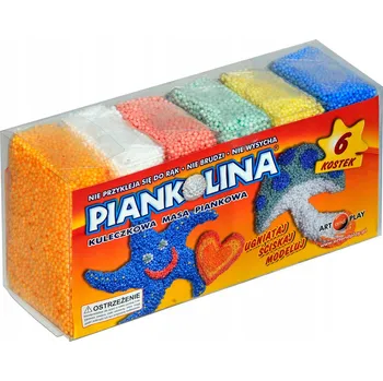 Modelovací hmota Kreativní MODELÍNA Pěnová Plastelína Umělecká pro TVOŘENÍ Sada 6 Barev MIX