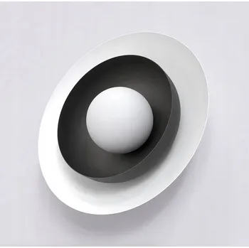 Nástěnné svítidlo Emibig POPPI K1 WH BLACK Nástěnné svítidlo Bílé. Černé G9 8W MAX LED