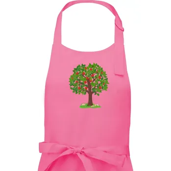 Kuchyňská zástěra Obrázek Jablko nepadá daleko od stromu - Dámská zástěra na vaření - Univerzální velikost ( Růžová )