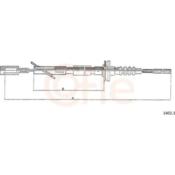 Spojkové lanko Tažné lanko, ovládání spojky COFLE 92.1402.3