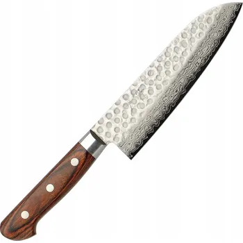 Kuchyňský nůž Takahisa Damaškový Santoku 18 cm ručně kovaný japonský nůž univerzální