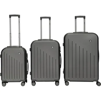 Sada kufrů na kolečkách XL+L+M Barut ABS šedé pevné M19052