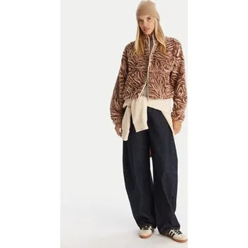 Dámská mikina Roxy Fleecová mikina Blury Cloud 236ERJPF03 Hnědá Regular Fit M