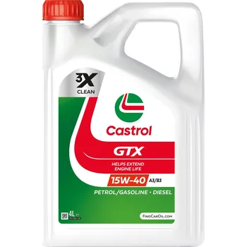 Motorový olej CASTROL Motorový olej GTX A3/B3 15W-40, 4L CASTROL 15F628