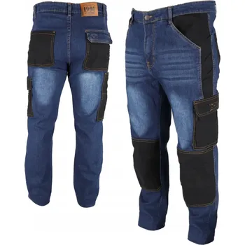 Pánské džíny DEDRA PRACOVNÍ DŽÍNY DENIM ZESÍLENÉ DO PASU BH45SP VEL. S