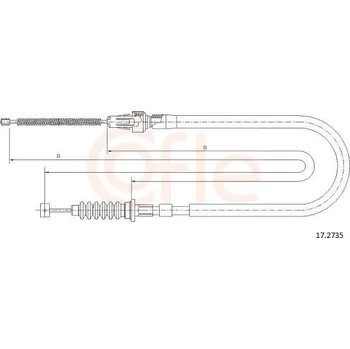 Brzdový systém Tažné lanko, parkovací brzda COFLE 92.17.2735