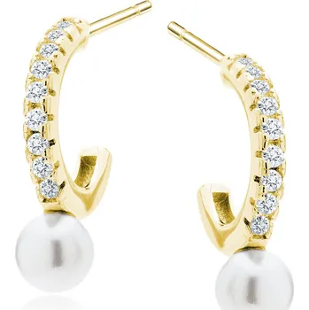 Náušnice Lafira pozlacené stříbrné náušnice Kroužky Z1998EG (puzety)