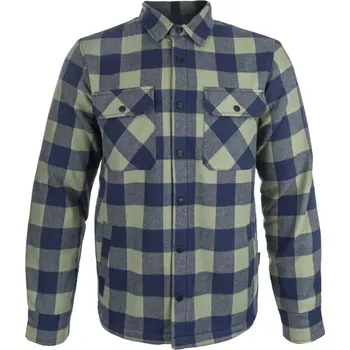 BNN PIPPO JACKET khaki/blue košile flanel/kožíšek - v. S